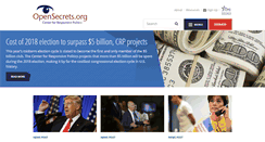 Desktop Screenshot of opensecrets.org